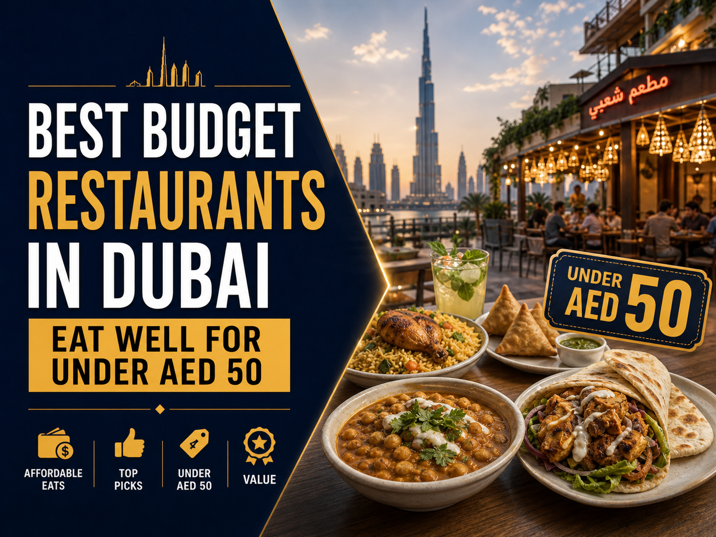 Best Budget Restaurants in Dubai - Eat Well for Under AED 50