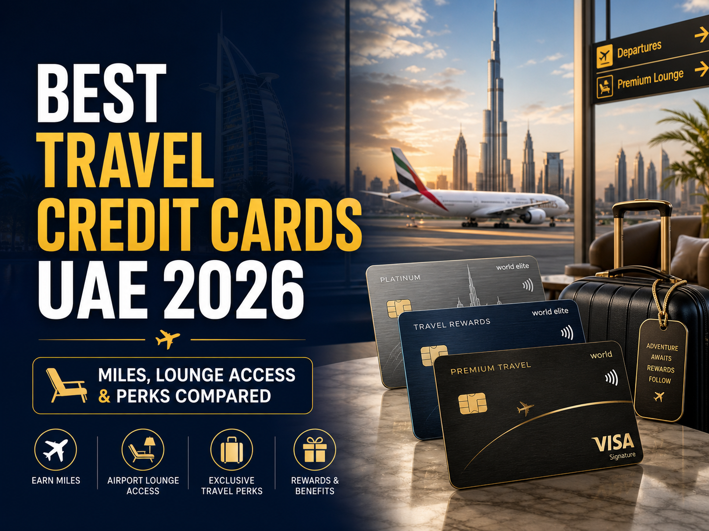 Best Travel Credit Cards UAE 2026: Miles, Lounge Access & Perks Compared