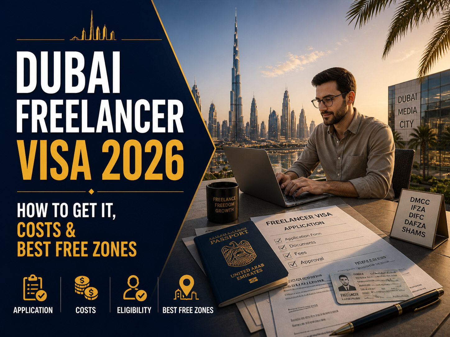 Dubai Freelancer Visa 2026 - How to Get It, Costs & Best Free Zones
