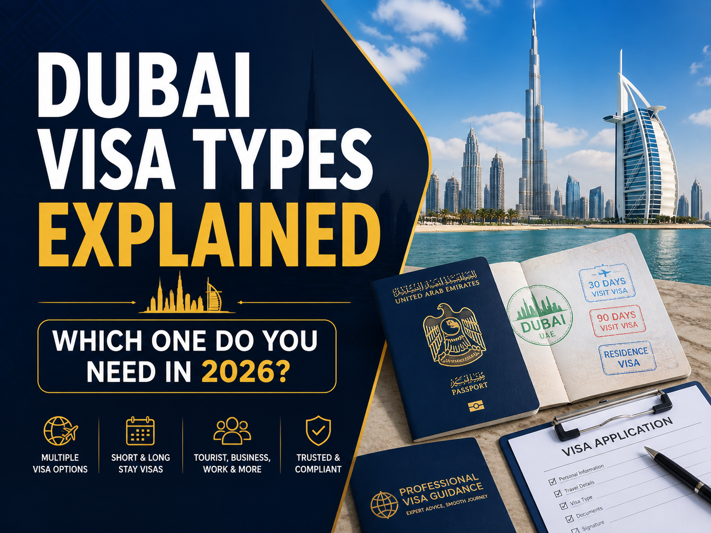 Dubai Visa Types Explained: Which One Do You Need in 2026?