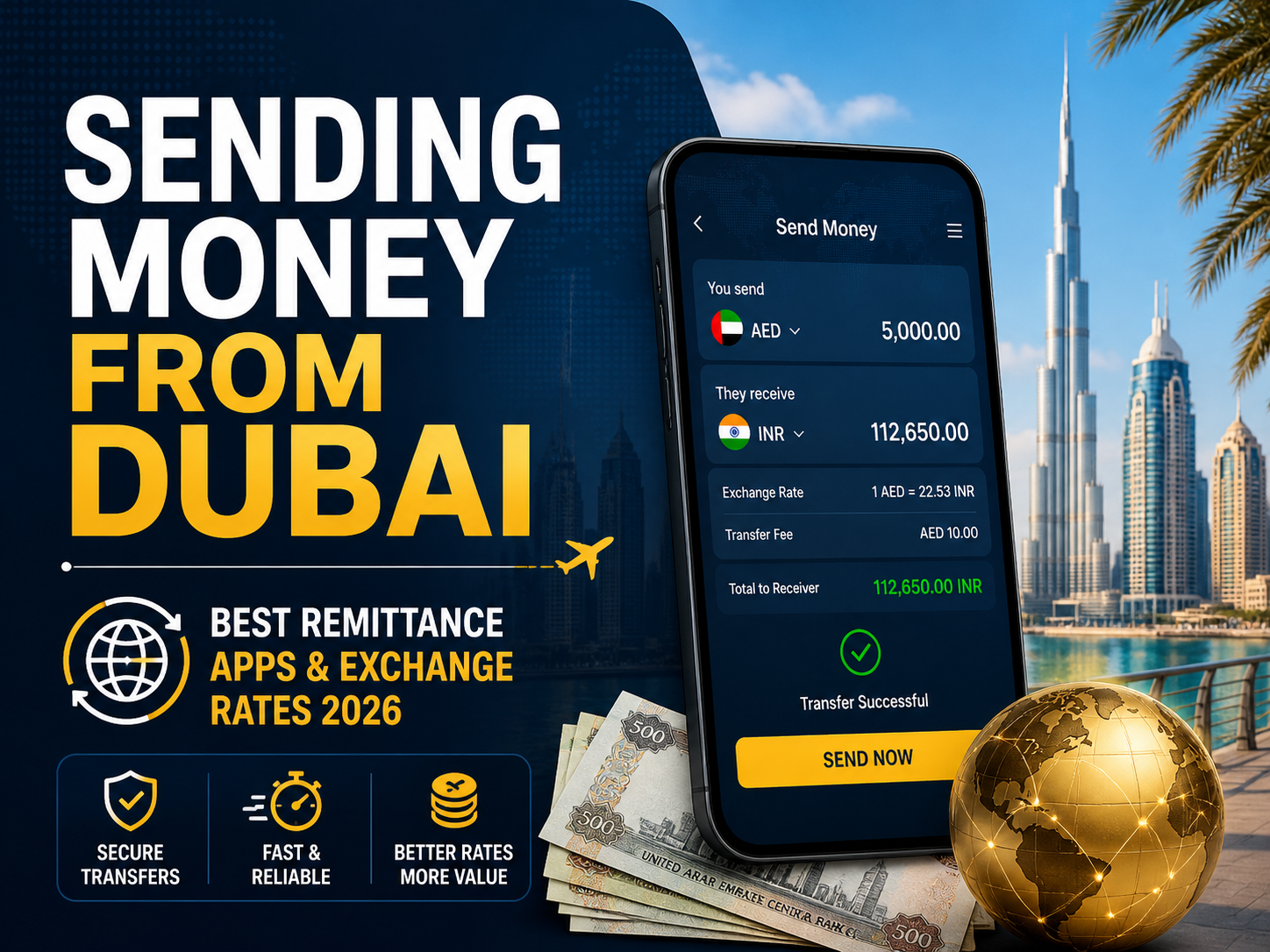 Sending Money from Dubai: Best Remittance Apps & Exchange Rates 2026